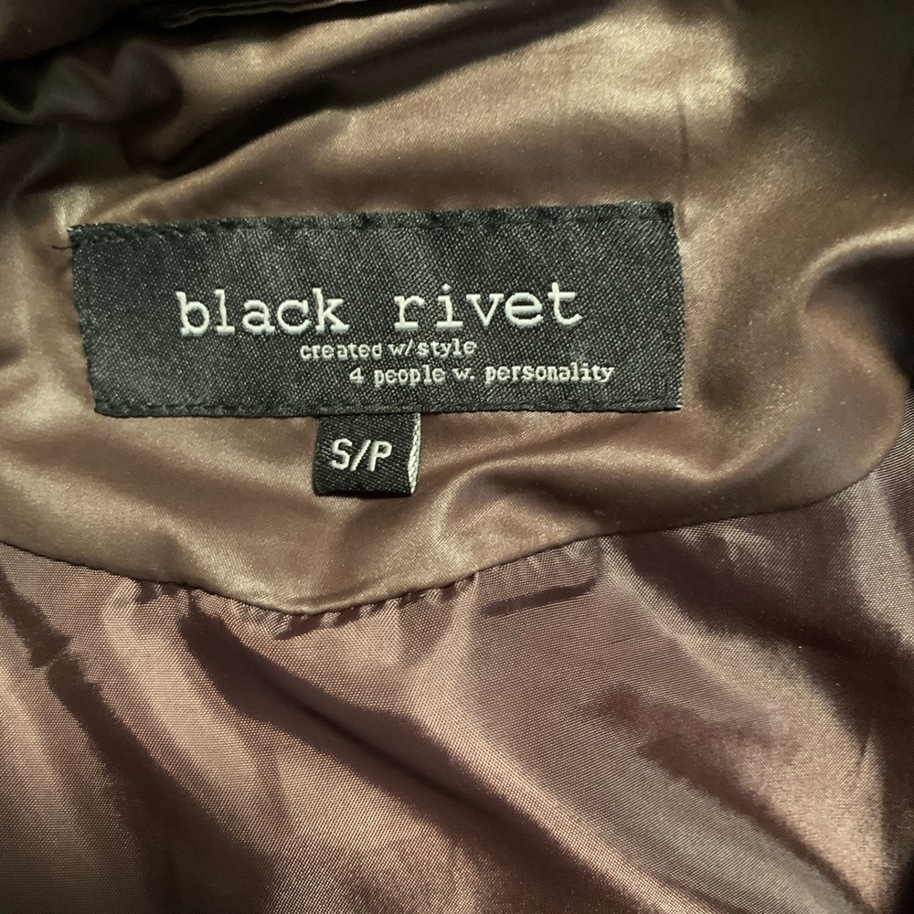 Black Rivet Coat - Picture 3 of 4